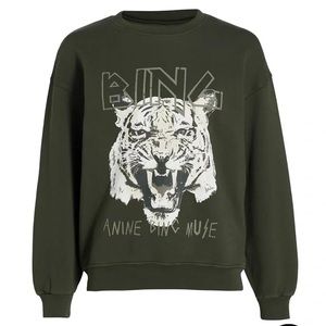 Anine Bing Tiger Muse Sweatshirt - Forest Green (XS)